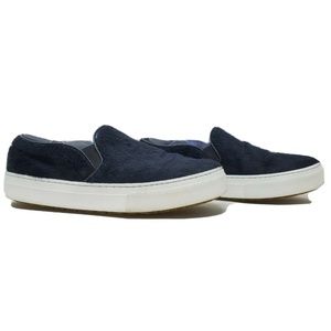 Celine Black Pony Hair Slip On Sneaker